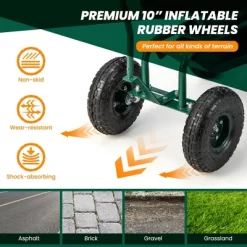 Costway Rolling Garden Cart Outdoor Gardening Workseat With Adjustable Height &Tool Storage -Quality Garden Outdoor Store GUEST c86dc38b 1e50 4005 93be b054c5110348