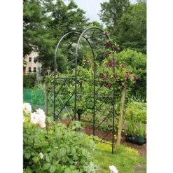 Achla Designs 92" Elegant Handcrafted Lattice Iron Garden Arbor Graphite Powder Coated Finish 7 Achla Designs 92" Elegant Handcrafted Lattice Iron Garden Arbor Graphite Powder Coated Finish -Quality Garden Outdoor Store GUEST c9cb5f09 4741 423e 93b8 d89b3e85fdde