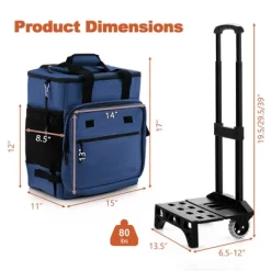 Costway 50-Can 3-in-1 Insulated Rolling Cooler With Adjustable Handle & Bottom Plate Blue/Grey -Quality Garden Outdoor Store GUEST c9fd2cca 6117 4200 85b8 3d7777f646df