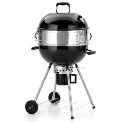 Captiva Designs E02GR013 22" Kettle Charcoal Grill With Pizza Ring And Pizza Stone - Black -Quality Garden Outdoor Store GUEST ca367df2 c16b 4a06 b03f 074ef6b66e48