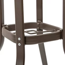 Square Patio Bar Height Table With Tempered Glass Top & Umbrella Hole - Brown - Crestlive Products -Quality Garden Outdoor Store GUEST ca69816e e7af 4024 a803 c53f1fc3a9e3