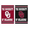 Evergreen Embossed Suede Flag, House Size, University Of Oklahoma