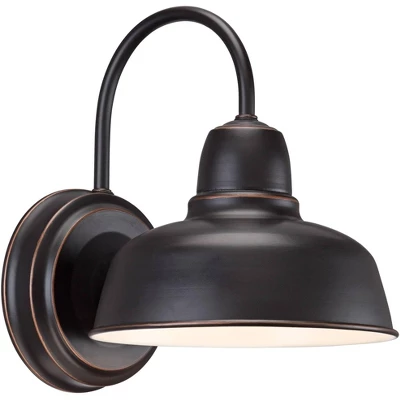John Timberland Urban Barn Rustic Industrial Farmhouse Outdoor Wall Light Fixtures Set Of 2 Oil Rubbed Bronze Gooseneck Arm 11 1/4" For Post Exterior 6 John Timberland Urban Barn Rustic Industrial Farmhouse Outdoor Wall Light Fixtures Set Of 2 Oil Rubbed Bronze Gooseneck Arm 11 1/4" For Post Exterior - Image 6