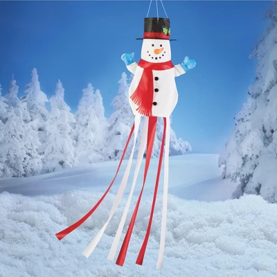 Collections Etc Festive Snowman Hanging Outdoor Windsock Decoration 15.5 X 9 X 60 1 Collections Etc Festive Snowman Hanging Outdoor Windsock Decoration 15.5 X 9 X 60