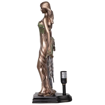 Design Toscano Peacock Priestess Tiffany-Style Stained Glass Illuminated Sculpture 3 Design Toscano Peacock Priestess Tiffany-Style Stained Glass Illuminated Sculpture - Image 3