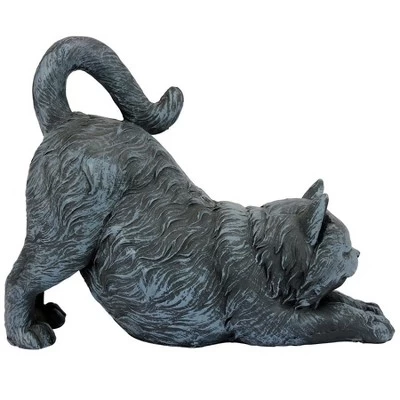 Design Toscano Playful Cat Stretching Statue - Gray 5 Design Toscano Playful Cat Stretching Statue - Gray - Image 5