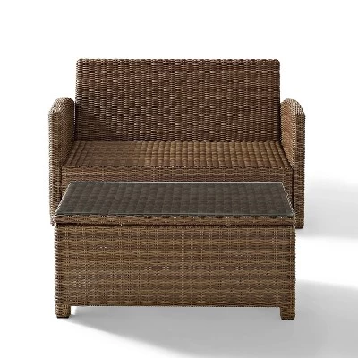 Bradenton Outdoor Wicker Sofa & Coffee Table Set - Crosley 6 Bradenton Outdoor Wicker Sofa & Coffee Table Set - Crosley - Image 6
