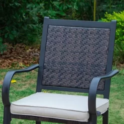 3pc Patio Conversation Set With Wicker Rattan Chairs With Cushions & Square Side Table - Captiva Designs -Quality Garden Outdoor Store GUEST cd10ecfe fee3 425d 9ad1 f2bc41dd0dff