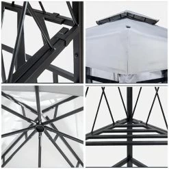 SUGIFT 10' X 10' Outdoor Patio Gazebo Canopy With Mesh Netting Sidewalls And Steel Frame - Light Gray 12 SUGIFT 10' X 10' Outdoor Patio Gazebo Canopy With Mesh Netting Sidewalls And Steel Frame - Light Gray -Quality Garden Outdoor Store GUEST cd40efca c1fb 4c4f bad2 89dcbe7149c2