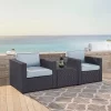 Biscayne 3pc Outdoor Wicker Seating Set - Mist - Crosley