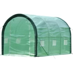 Aoodor 12ft. X 7ft. X 7ft. Outdoor Walk-in Large Tunnel Greenhouse 2 Roll-Up Zipper Door -Quality Garden Outdoor Store GUEST ce79c764 be82 4f18 9a7f 106fd72bd4e9
