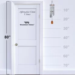Woodstock Wind Chimes Signature Collection, Affirmation Chime, 25'' Virtues Silver Wind Chime AFVSB -Quality Garden Outdoor Store GUEST ced652e7 dbf4 4a70 be95 3fd64663ecad