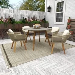 Small Round Concrete Outdoor End Table - Gray - Olivia & May 24 Small Round Concrete Outdoor End Table - Gray - Olivia & May -Quality Garden Outdoor Store GUEST ceda9ff0 2b58 4290 aa3b f85ea24265c0