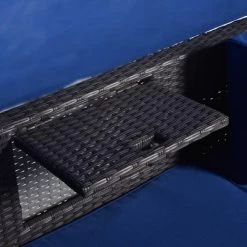 4pc Outdoor Wicker Rectangle Daybed With Canopy & Cushions - Blue - GODEER -Quality Garden Outdoor Store GUEST cf05f8cc eea1 4832 865e 9270dafee752