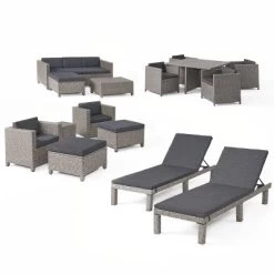 Puerta 17pc Wicker Patio Set - Dark Gray - Christopher Knight Home -Quality Garden Outdoor Store GUEST cf0ae173 331c 47e4 a3cd bb96690423de