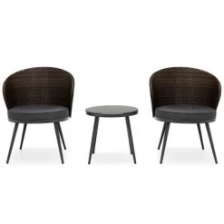 Tangkula 3PCS Rattan Patio Furniture Set Outdoor Conversation Furniture Set W/ Seat Cushions -Quality Garden Outdoor Store GUEST cf0ba6be 19e1 4e33 a37a 267a12df2806