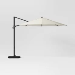 11'x11' Offset Solar Patio Umbrella - Black Pole - Threshold™ -Quality Garden Outdoor Store GUEST cf582cf1 085e 4b0f af3c 1c135f37dcb8
