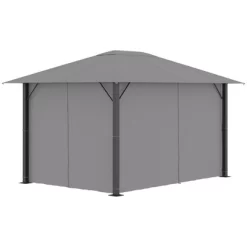 Outsunny 13' X 10' Patio Gazebo Outdoor Canopy Shelter With Sidewalls, Vented Roof, Aluminum Frame For Garden, Lawn, Backyard And Deck -Quality Garden Outdoor Store GUEST cf89d6e9 2fd7 4286 aa54 702bd7a2c7f2