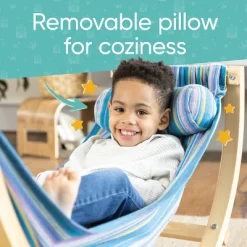 HearthSong - Kids Indoor Lightweight Wood And Blue Cotton Polyester Rocking Floor Hammock With Pillow, 50"L X 14"W 10 HearthSong - Kids Indoor Lightweight Wood And Blue Cotton Polyester Rocking Floor Hammock With Pillow, 50"L X 14"W -Quality Garden Outdoor Store GUEST d1ca3ef5 c4d6 4c96 8a4f 7d98e6114875