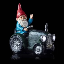 10" Polyresin Solar Tractor Riding Gnome With LED Lights Green - Alpine Corporation 10 10" Polyresin Solar Tractor Riding Gnome With LED Lights Green - Alpine Corporation -Quality Garden Outdoor Store GUEST d3110c5f bb62 411e 9266 def285f569d0