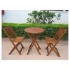 3pc Wood Patio Bistro Set - Brown - Merry Products