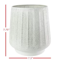 Fluted Sandy Planter White Metal - Foreside Home & Garden 7 Fluted Sandy Planter White Metal - Foreside Home & Garden -Quality Garden Outdoor Store GUEST d402ca43 beeb 4a1c 8d1b db233463a22c