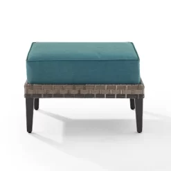 Prescott Outdoor Wicker Ottoman - Blue/Brown - Crosley 12 Prescott Outdoor Wicker Ottoman - Blue/Brown - Crosley -Quality Garden Outdoor Store GUEST d4538497 e4f1 4a88 aa7f 9224f9c20a17