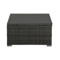 6pc Outdoor Rattan Wicker Conversation Set With Chairs, Coffee Table & Cushions - Gray/Red - GODEER -Quality Garden Outdoor Store GUEST d4c9b095 82c5 46f1 94be 14096f43f446