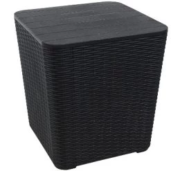 Sunnydaze Decor Sunnydaze Rattan Design Outdoor Side Table With Storage - 11.5-Gal. -Quality Garden Outdoor Store GUEST d4ffe783 9eb9 487e bb08 a8a2edfd807d
