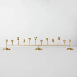 Antiqued Metal Taper Candelabra Brass Finish - Hearth & Hand™ With Magnolia -Quality Garden Outdoor Store GUEST d62a3121 0a9e 4351 ac83 c05923aa585d