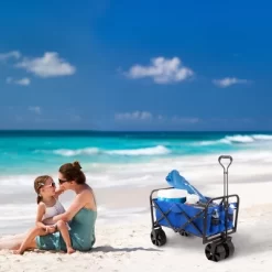 Nature Spring All-Terrain Heavy-Duty Collapsible Utility Wagon With Telescopic Handle -Quality Garden Outdoor Store GUEST d7eae98d 35d6 4b4d 9c8e 3dd0f57c5fed