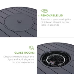 Best Choice Products 32in Round Fire Pit Table, 50,000 BTU Outdoor Wicker Patio Firepit W/ Cover, Tank Holder -Quality Garden Outdoor Store GUEST d7f116c0 0238 4198 af2d 3739f5780c06