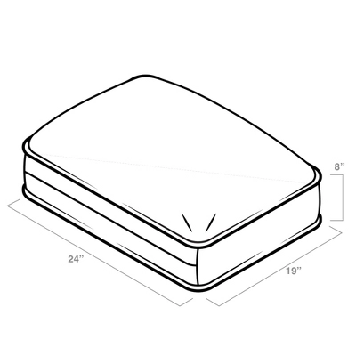 19" X 24" X 8" ProFoam Outdoor Plush Deep Seat Back Cushion Slate Gray - Arden Selections 4 19" X 24" X 8" ProFoam Outdoor Plush Deep Seat Back Cushion Slate Gray - Arden Selections - Image 4