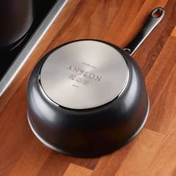 Anolon X Hybrid 2.5qt Nonstick Induction Saucier Pan With Lid Super Dark Gray -Quality Garden Outdoor Store GUEST da39ab1d 3e58 4c72 aaaf 674c8911c89b