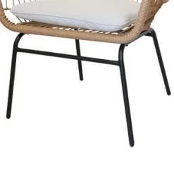 3pc Outdoor Wicker Chairs With Glass Top Table & Soft Cushions - Brown - WELLFOR 8 3pc Outdoor Wicker Chairs With Glass Top Table & Soft Cushions - Brown - WELLFOR -Quality Garden Outdoor Store GUEST db79d00e 5042 4012 850b 6892a0573152