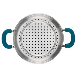 Rachael Ray Create Delicious 3qt Hard Anodized Nonstick Saute Pan With Steamer Teal Handles -Quality Garden Outdoor Store GUEST dba3b4f5 3ee8 4b28 8720 1dc41965681d