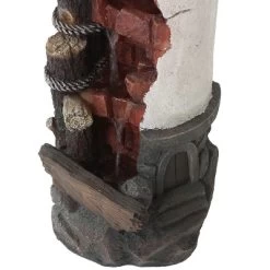 Sunnydaze Decor Sunnydaze 36"H Electric Polyresin Gull's Cove Lighthouse Outdoor Water Fountain With LED Light -Quality Garden Outdoor Store GUEST dbf0cc97 4c4a 462e b5d4 eb05eab28ec9