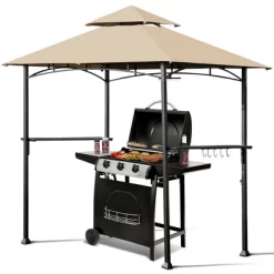 Costway 8' X 5' Outdoor Patio Barbecue Grill Gazebo W/ LED Lights 2-Tier Canopy Top Tan 16 Costway 8' X 5' Outdoor Patio Barbecue Grill Gazebo W/ LED Lights 2-Tier Canopy Top Tan -Quality Garden Outdoor Store GUEST dd7052fa ead4 4a30 baeb 9b42e7892d46