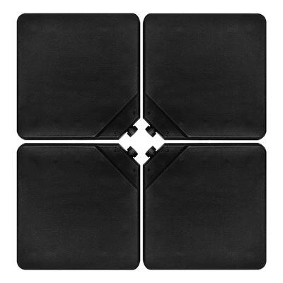 Costway Patio 4pcs 13L Cantilever Offset Umbrella Base Heavy Duty Outdoor Square Black 9 Costway Patio 4pcs 13L Cantilever Offset Umbrella Base Heavy Duty Outdoor Square Black - Image 9