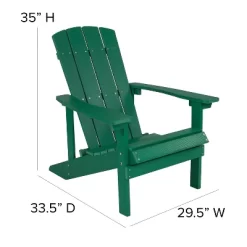 Flash Furniture Charlestown Commercial All-Weather Poly Resin Wood Adirondack Chair -Quality Garden Outdoor Store GUEST de590ff7 84dd 4c00 bbfe bb4d8de09702