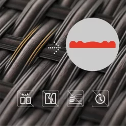 Captiva Designs 7pc Steel & Wicker Outdoor Square Fire Pit Furniture Set With Cushions -Quality Garden Outdoor Store GUEST de72dba4 201e 4b5a 8e03 1bd1c38d90ba