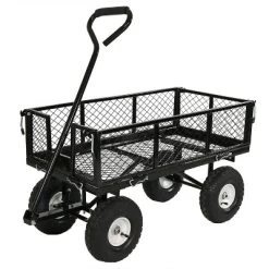 Sunnydaze Decor Sunnydaze Outdoor Lawn And Garden Heavy-Duty Durable Steel Mesh Utility Wagon Cart With Removable Sides -Quality Garden Outdoor Store GUEST df6ec4d7 2009 4220 8301 350735233522