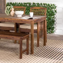 Ravenscroft 4pc Acacia Wood Patio Dining Set - Saracina Home -Quality Garden Outdoor Store GUEST e101c323 d528 4c44 add8 ef39ff566203