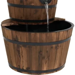 Sunnydaze Decor Sunnydaze 30"H Electric Wood Rustic Farmhouse Style 3-Tier Barrel Outdoor Water Fountain -Quality Garden Outdoor Store GUEST e18b73f7 ef84 4865 b5fa 34230be0f4f2