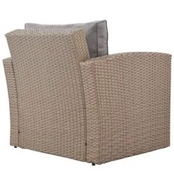 4pc Outdoor Wicker Conversation Set With Cushions - Gray - GODEER -Quality Garden Outdoor Store GUEST e1aa4263 d8a8 4e29 a473 8bfa244ee6b4