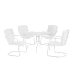 Ridgeland 5pc Outdoor Dining Set - White - Crosley -Quality Garden Outdoor Store GUEST e204e15b 71e2 437b 8934 d324e5a2b911