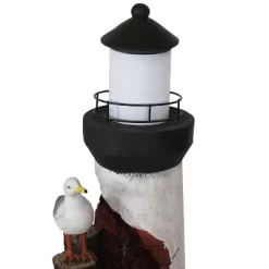 Sunnydaze Decor Sunnydaze 36"H Electric Polyresin Gull's Cove Lighthouse Outdoor Water Fountain With LED Light -Quality Garden Outdoor Store GUEST e218dcf1 55ae 4fe9 b8d9 64851a00be44