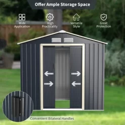 Costway Metal Storage Shed For Garden And Tools W/Sliding Double Lockable Doors 15 Costway Metal Storage Shed For Garden And Tools W/Sliding Double Lockable Doors -Quality Garden Outdoor Store GUEST e23eb725 129c 4150 aead f9fe554a7ea8