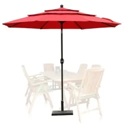 Aoodor Garden Market Umbrella - Outdoor Patio Umbrella Round