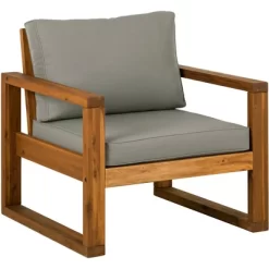 Galia 2pc Square Leg Acacia Wood Chair And Ottoman With Cushions - Brown - Saracina Home 31 Galia 2pc Square Leg Acacia Wood Chair And Ottoman With Cushions - Brown - Saracina Home -Quality Garden Outdoor Store GUEST e3544ee1 e5c9 4f6c b025 29e63fe8a004